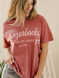Arkansas Razorbacks Est. Bows Cardinal Comfort Colors Tee