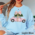 Pink Christmas Car Christmas 2025 Long Sleeve Shirt | Gildan