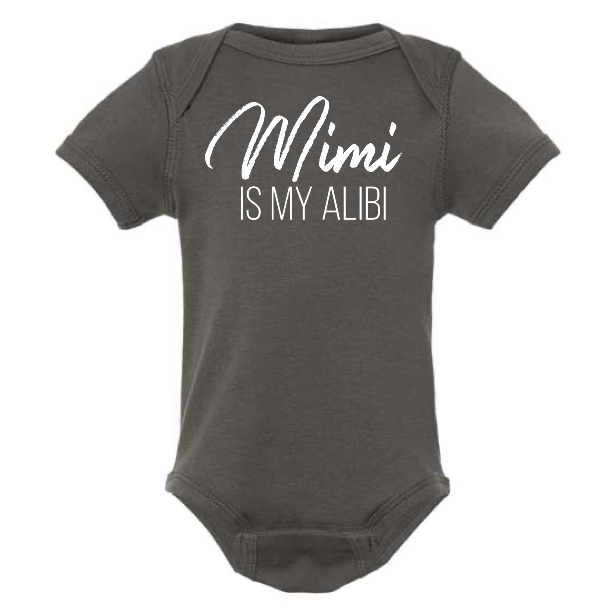 Mimi Is My Alibi Baby Onesie