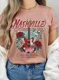 Nashville Rose Music City Graphic Tshirts