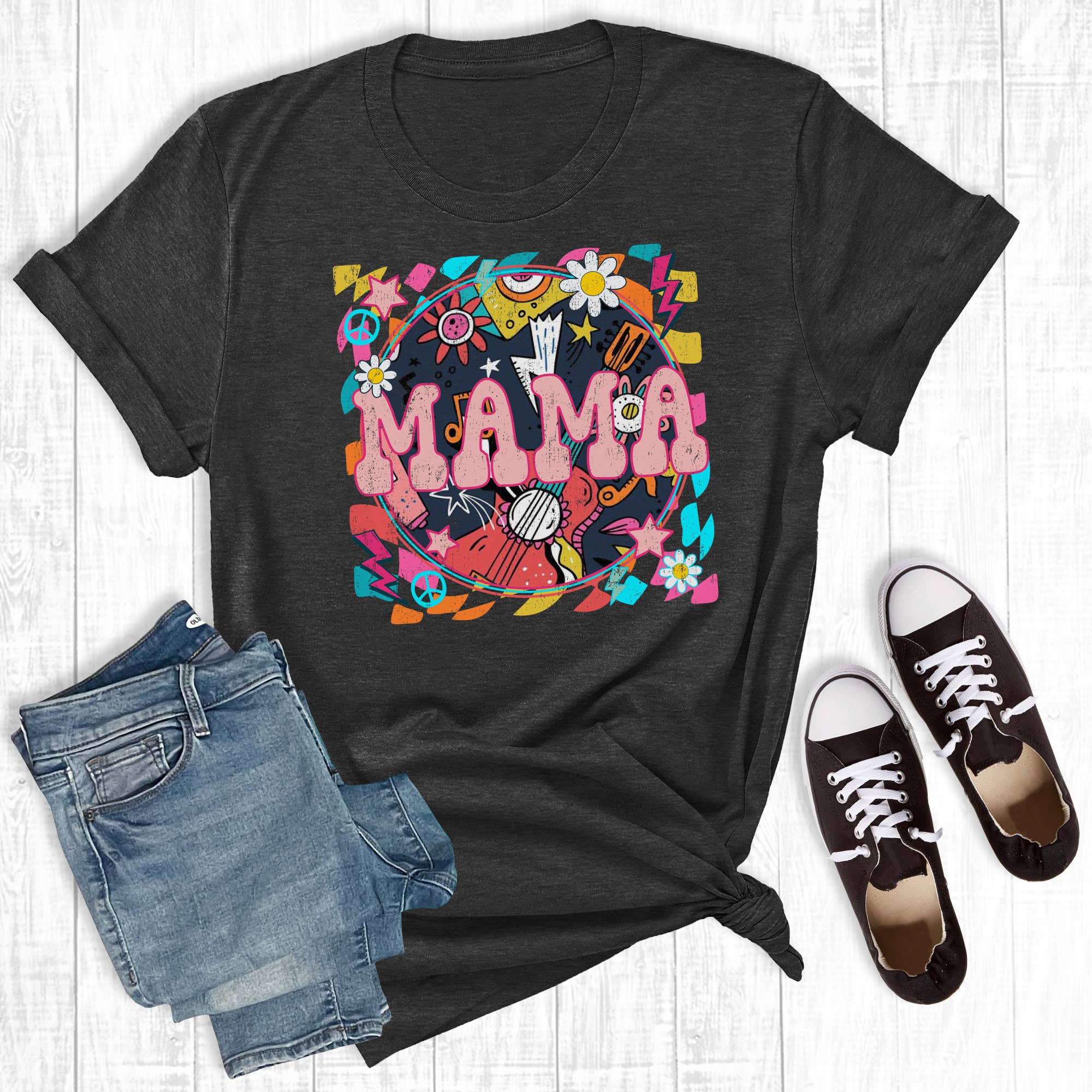 Retro Rock Mama Graphic Tee