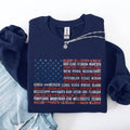 American Flag, States, USA, Patriotic 4th of July Sweatshirt