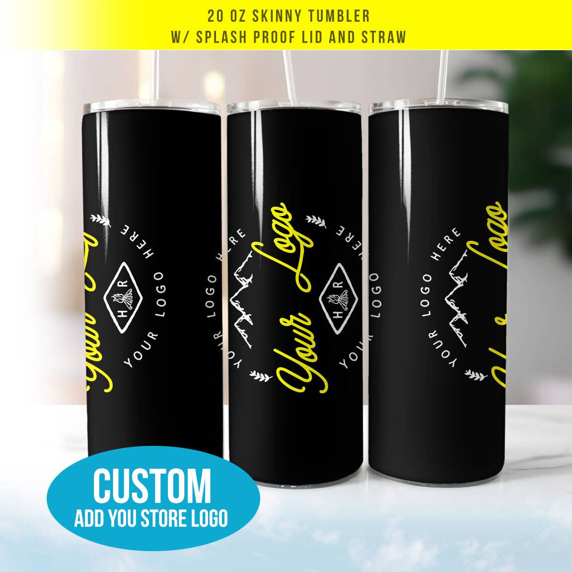 Custom Your Small Business or Store Logo - Logo Tumbler