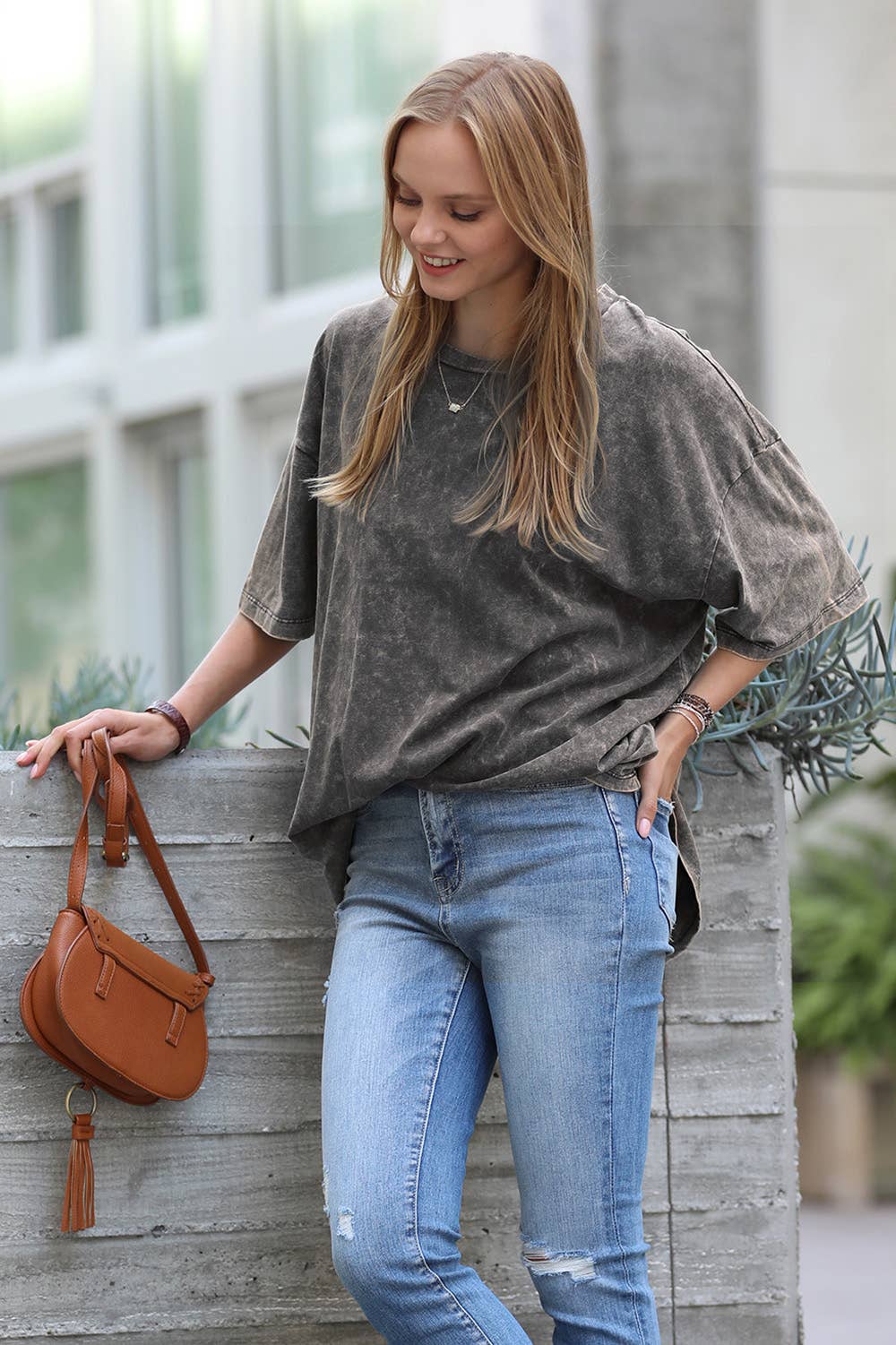 ...Oversize Washed Cotton Tee