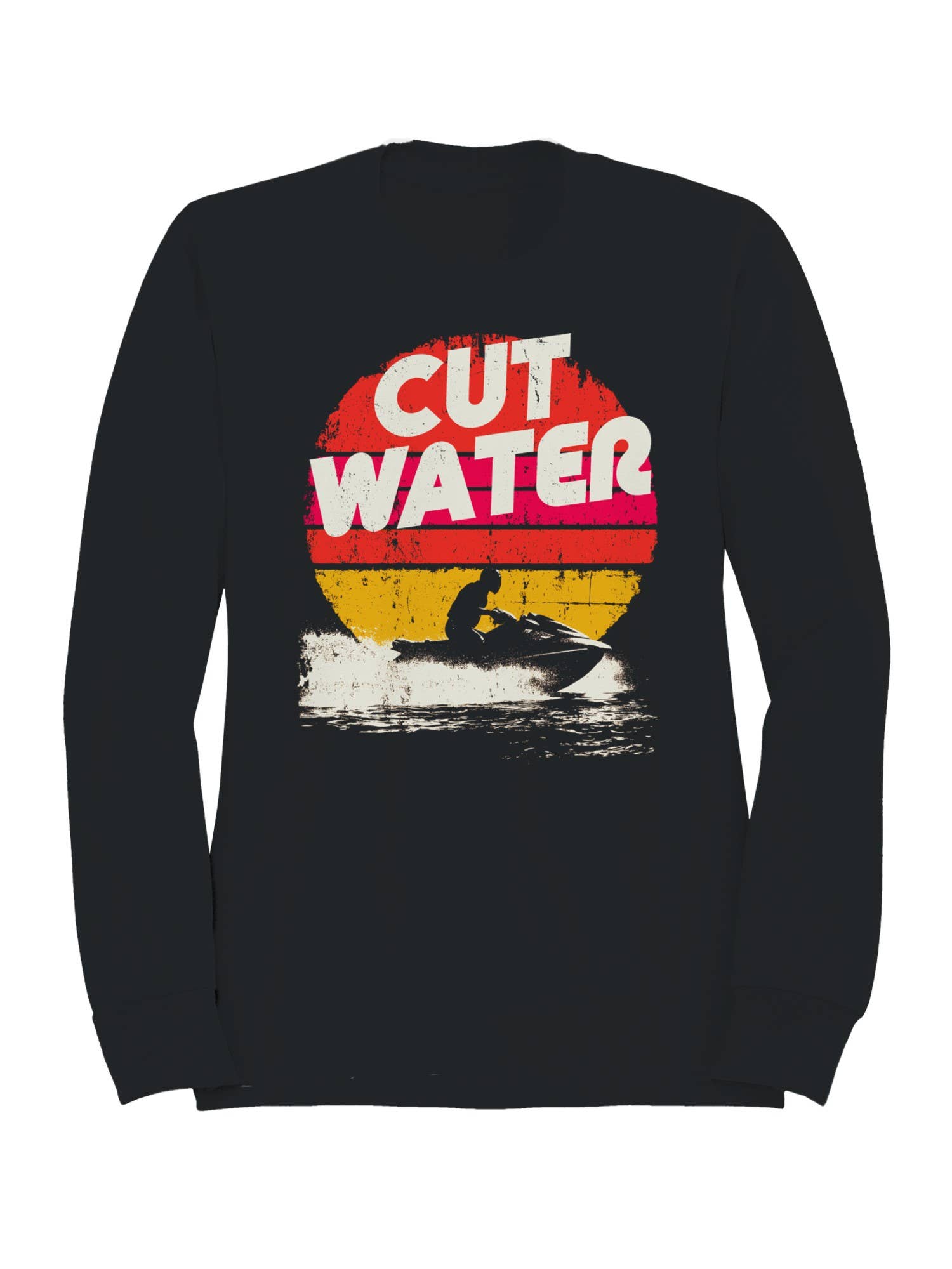 Retro Jet Ski Adventure Graphic Men's Sweatshirt