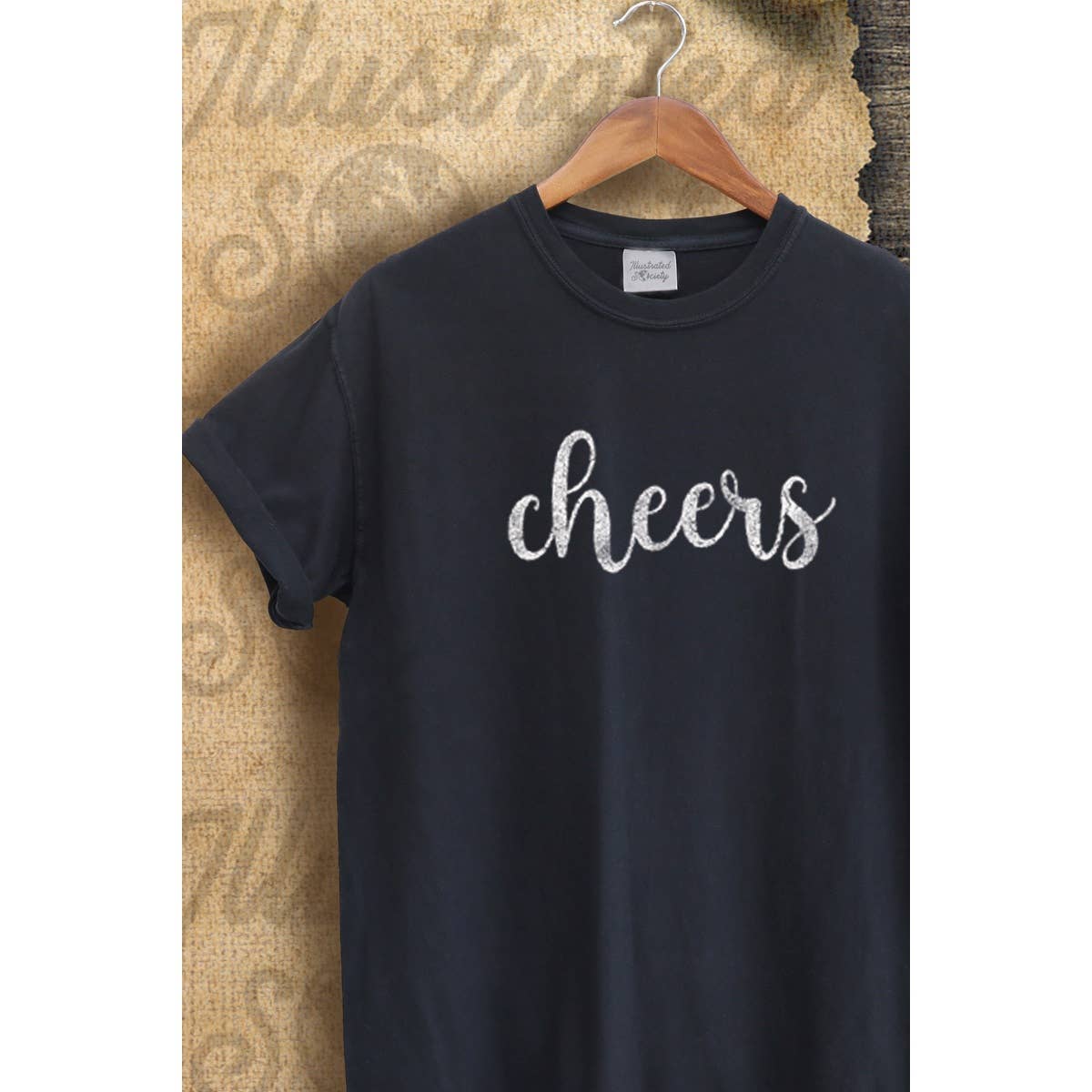 Cheers Christmas Vintage Graphic  Tee