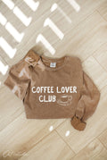 Coffee Lover Club Mineral Washed Long Sleeve Graphic
