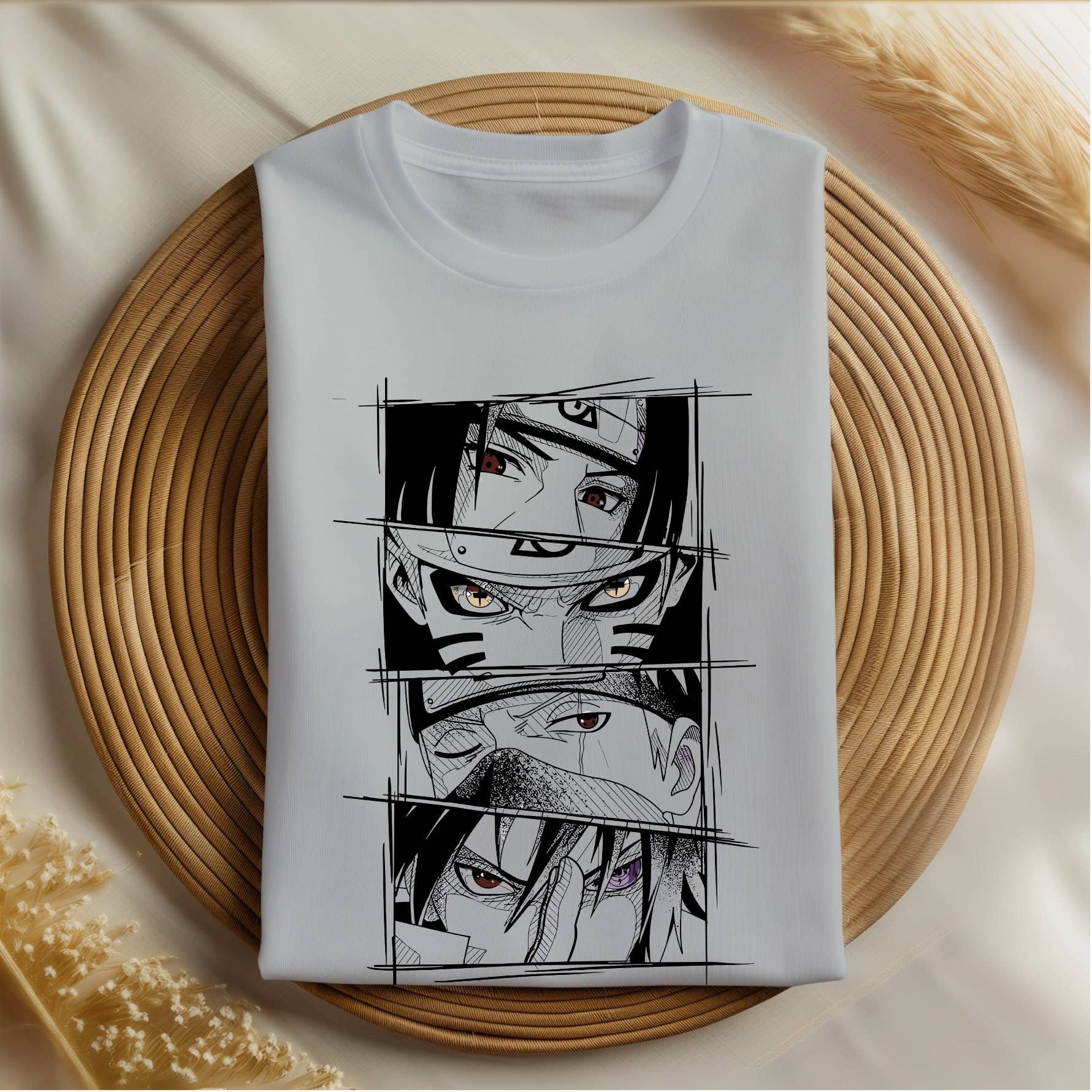 Anime Shinobi Graphic Tee - Manga Harajuku Streetwear Gift