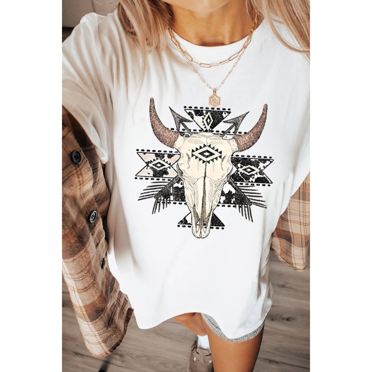 Skull Vintage Graphic Oversized Tee