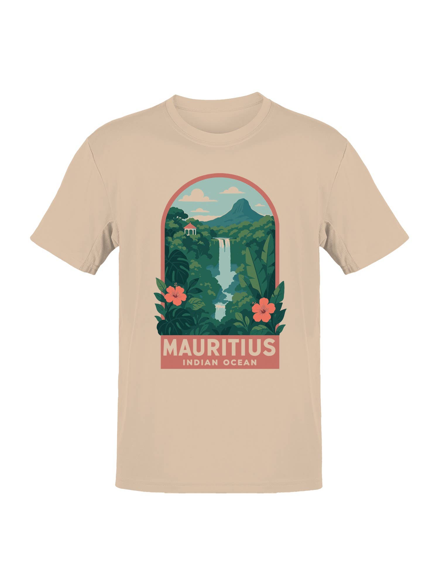 Mauritius Waterfall Paradise Art Men's T-Shirt