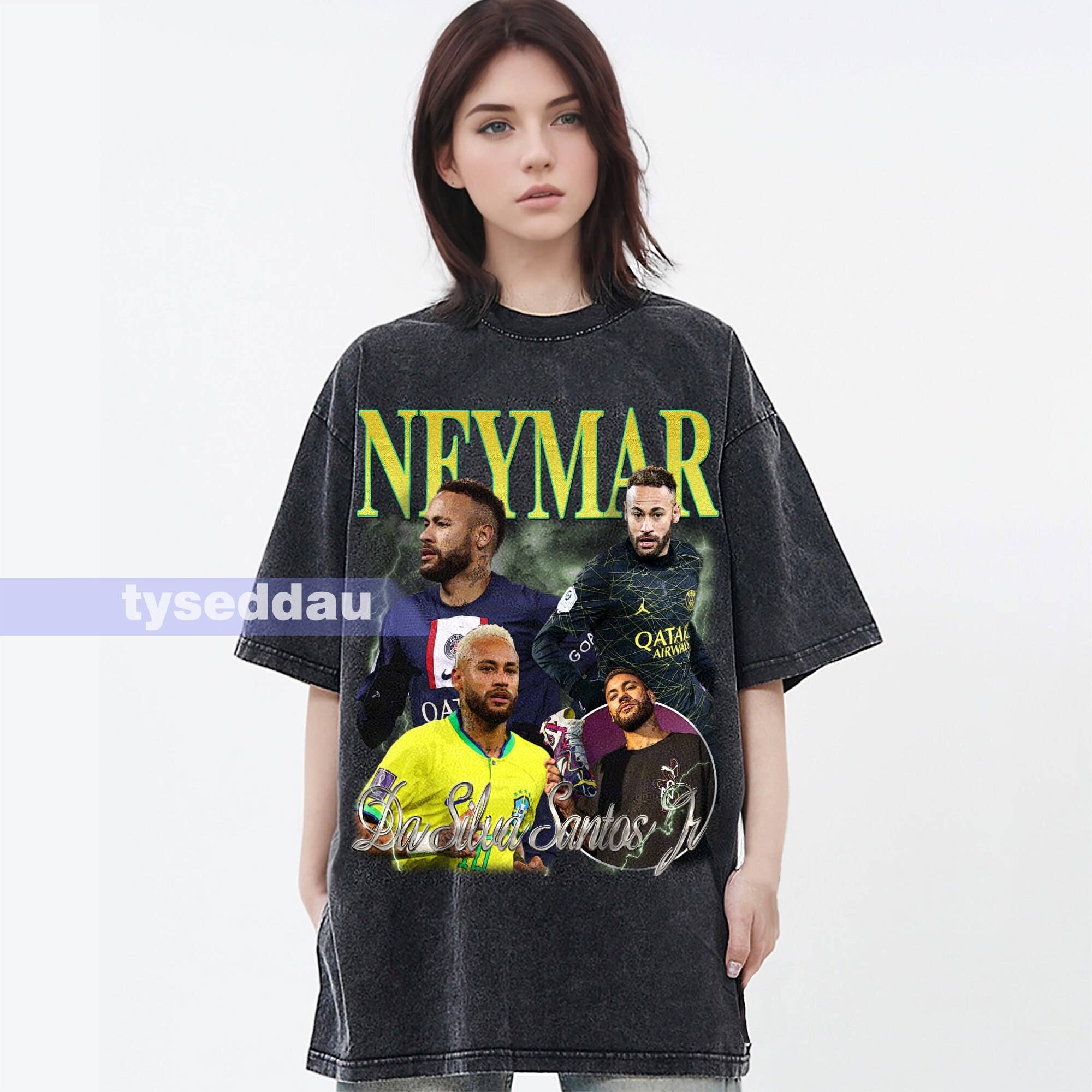 Neymar Vintage Graphic Unisex  Forward Tee