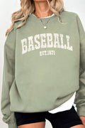 Baseball Est 1871 Graphic Brushed Sweatshirts