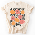 Flowers and Pumpkins Watercolor Beautiful Autumn Fall Tshirt