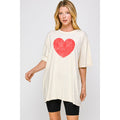 Heart Graphic Oversized Tee