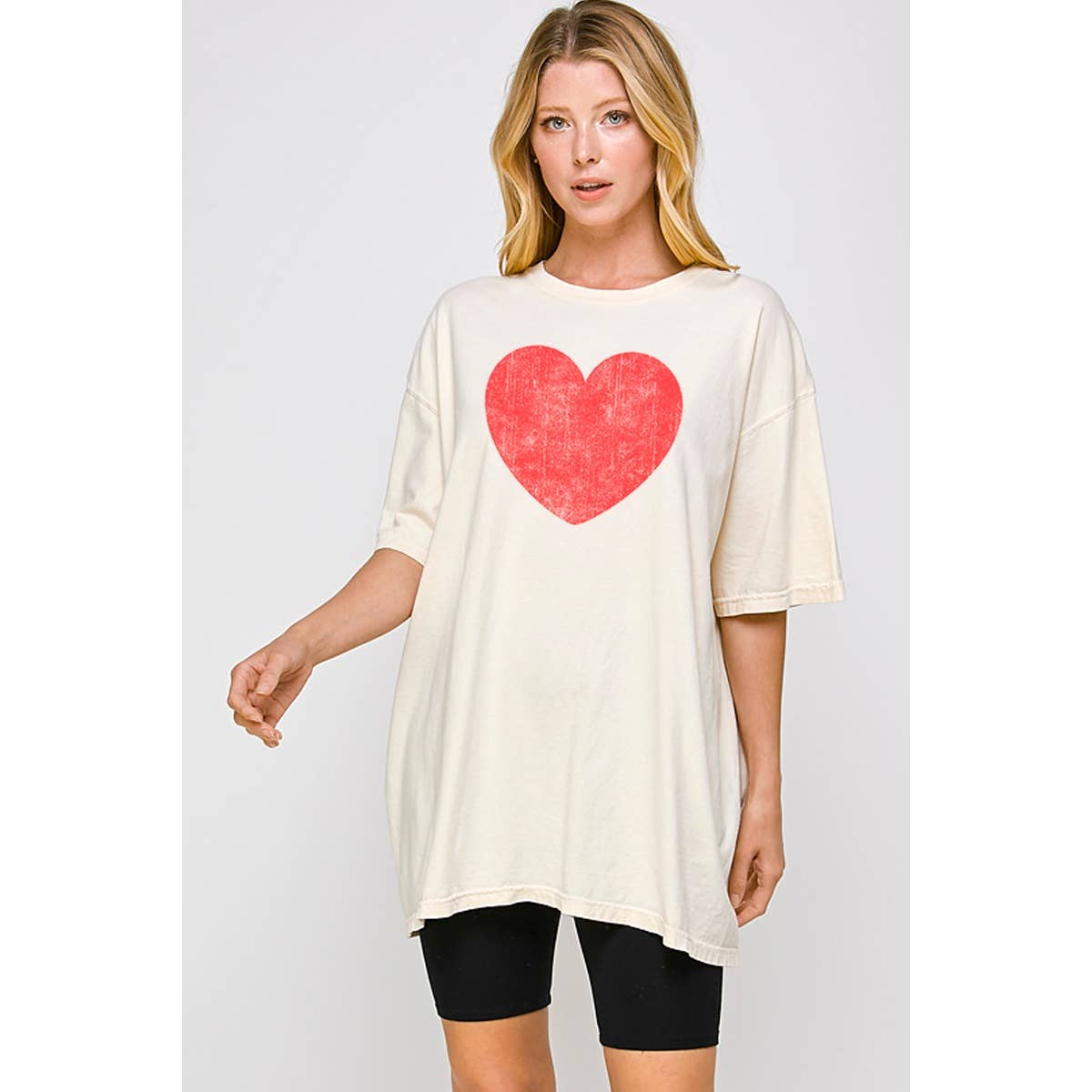 Heart Graphic Oversized Tee