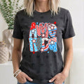 America, Colorful, Patriotic, USA, Star Pattern T-Shirt