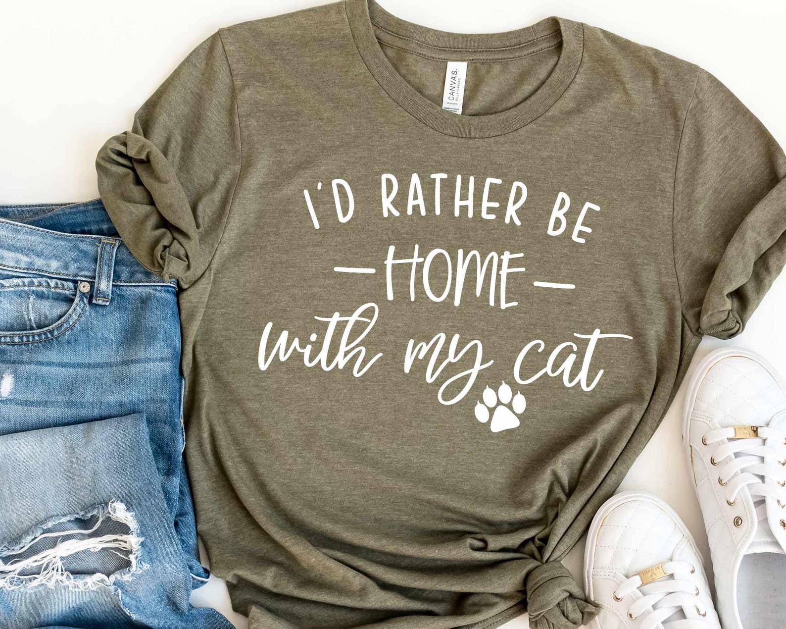 I'd Rather Be Home with My Cat T-Shirt