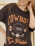 Osu Cowboys Patches 25 Dark Gray Heavyweight Tee