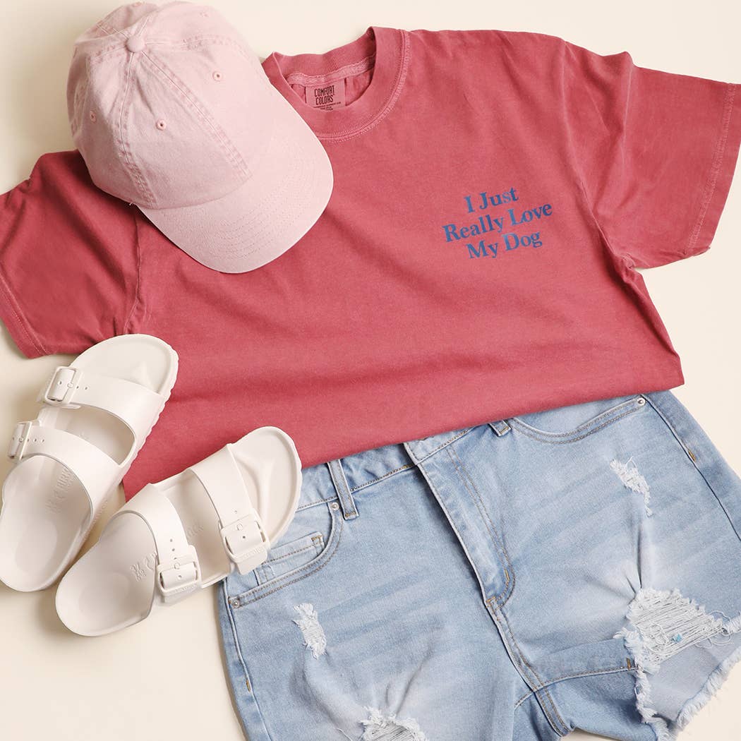 I Just Really Love My Dog Garment-Dyed Heavy Cotton T-Shirt