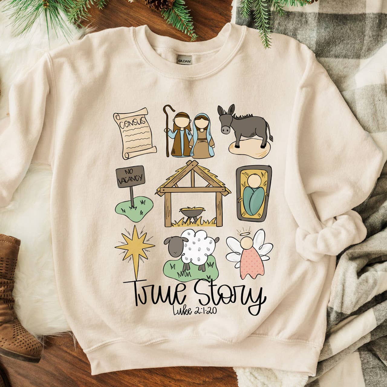 True Story Sand Crewneck Sweatshirt