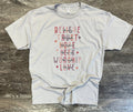 Believe Like Mary - Valentine Edition - Silver Tee