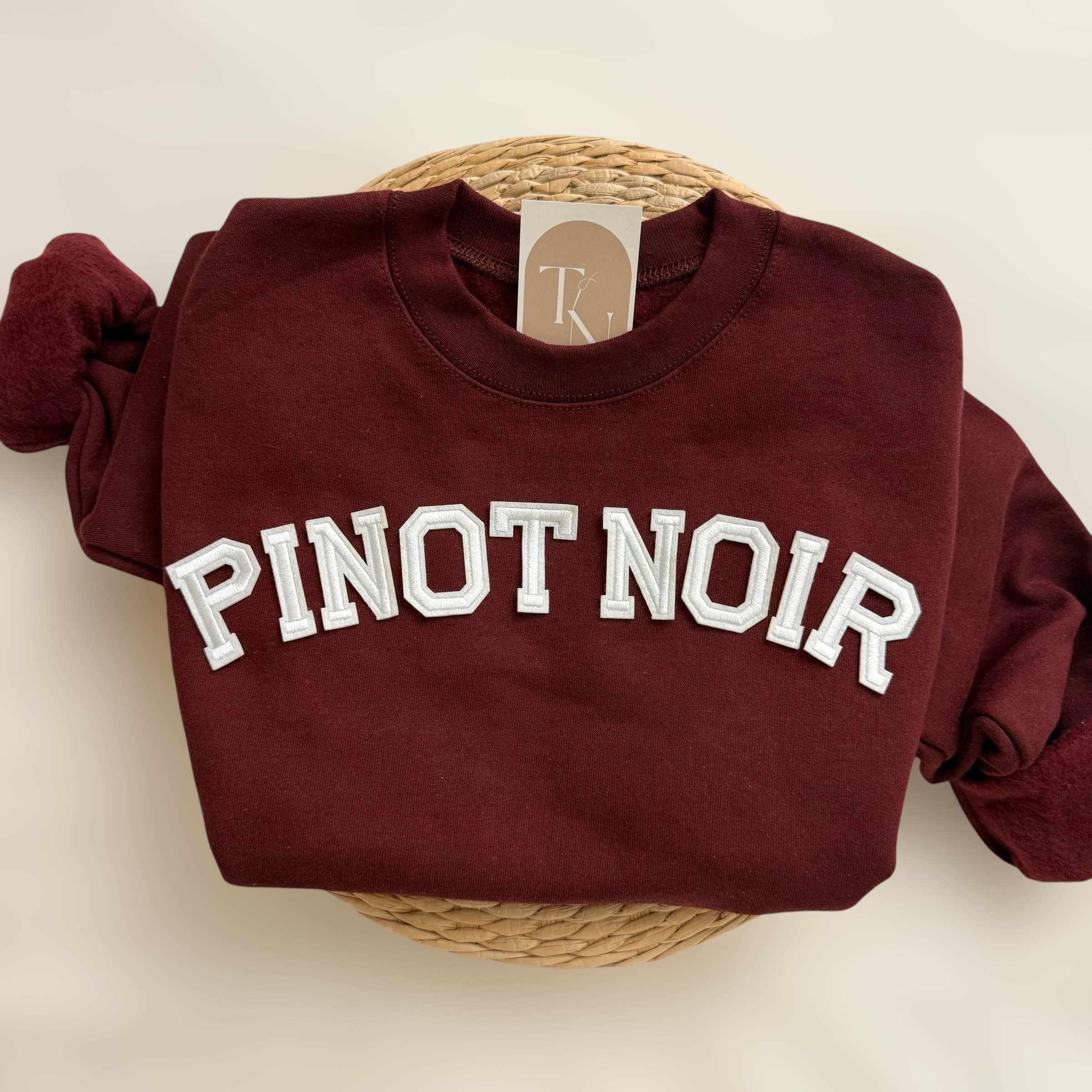 Pinor Noir Sweatshirt, Wine Crewneck Sweatshirt