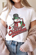 Snowman Merry Christmas Graphic Tshirts