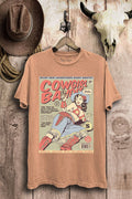 Cowgirl Bandit Western Retro Comics Graphic Top