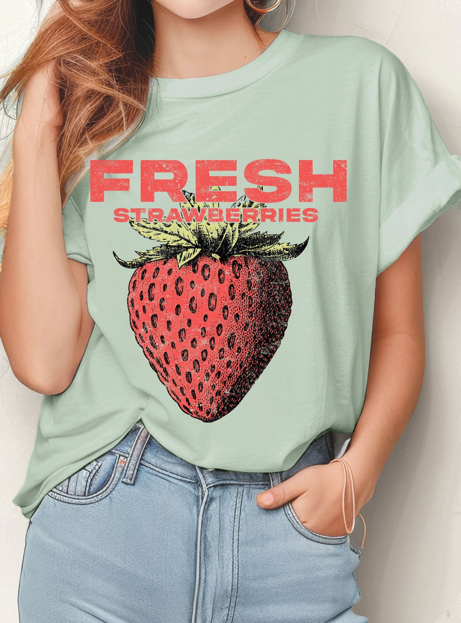 Fresh Strawberry Graphic Tshirts