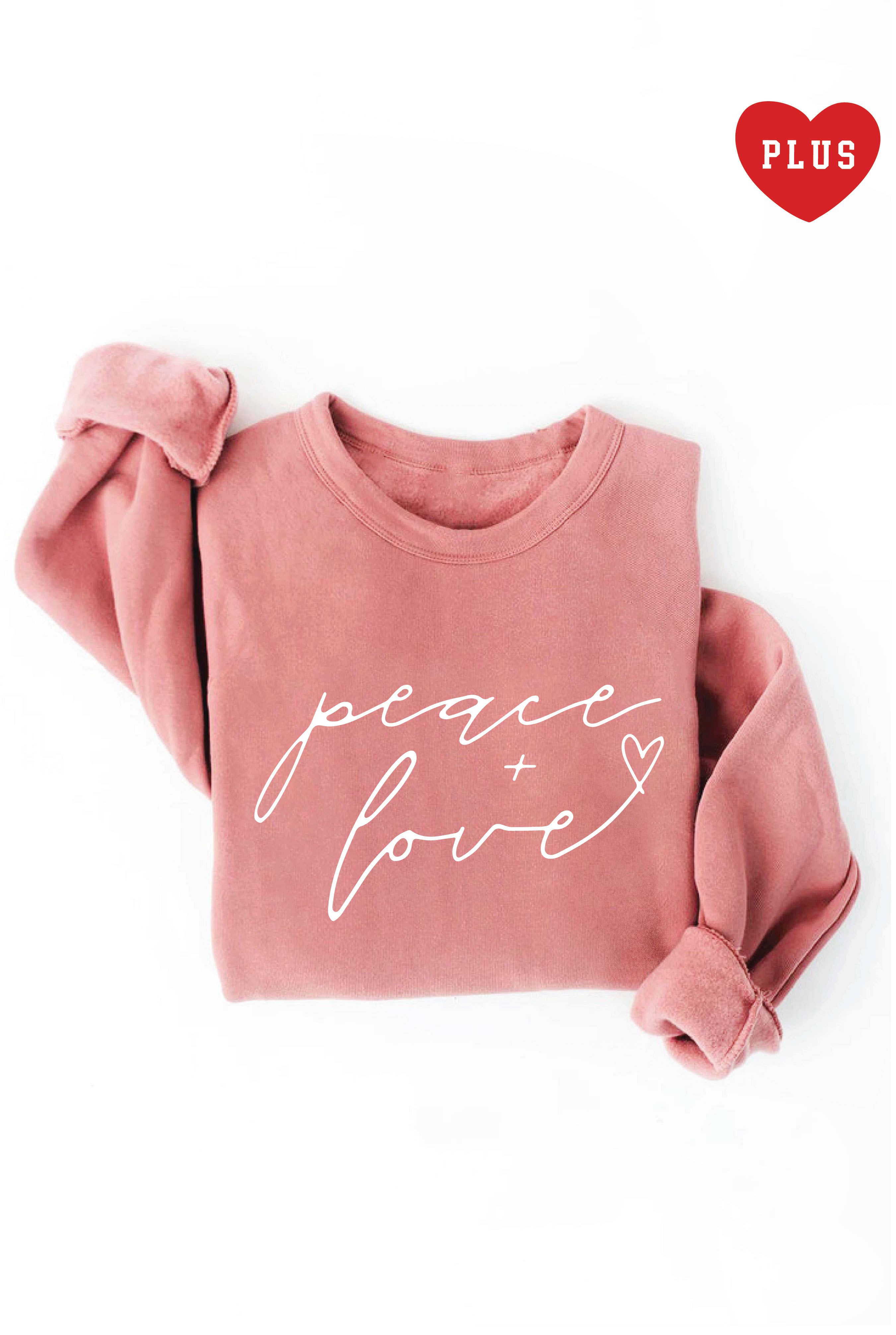 Peace and Love Plus Graphic Sweatshirt