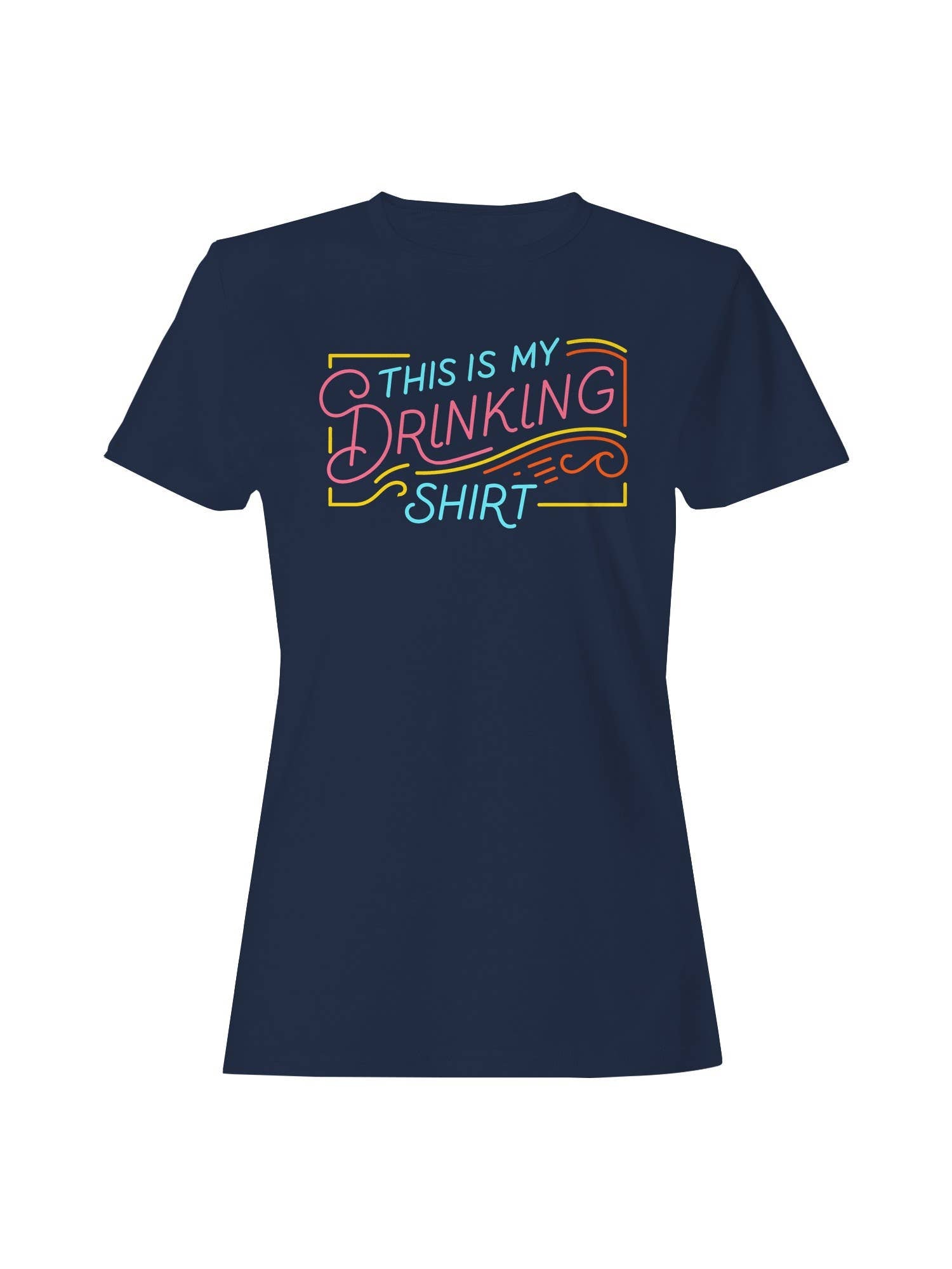 Neon Style Drinking Shirt Design Women's T-Shirt