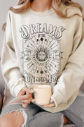 Dream of the Sun and Moon Graphic Brushed Sweatshirts
