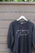 Peace and Love Mineral Graphic Sweatshirt