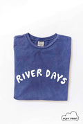 River Days Puff Print Mineral Washed Graphic Top