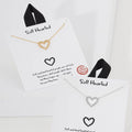 Gold-Dipped Heart Linked Heart Charm Necklace