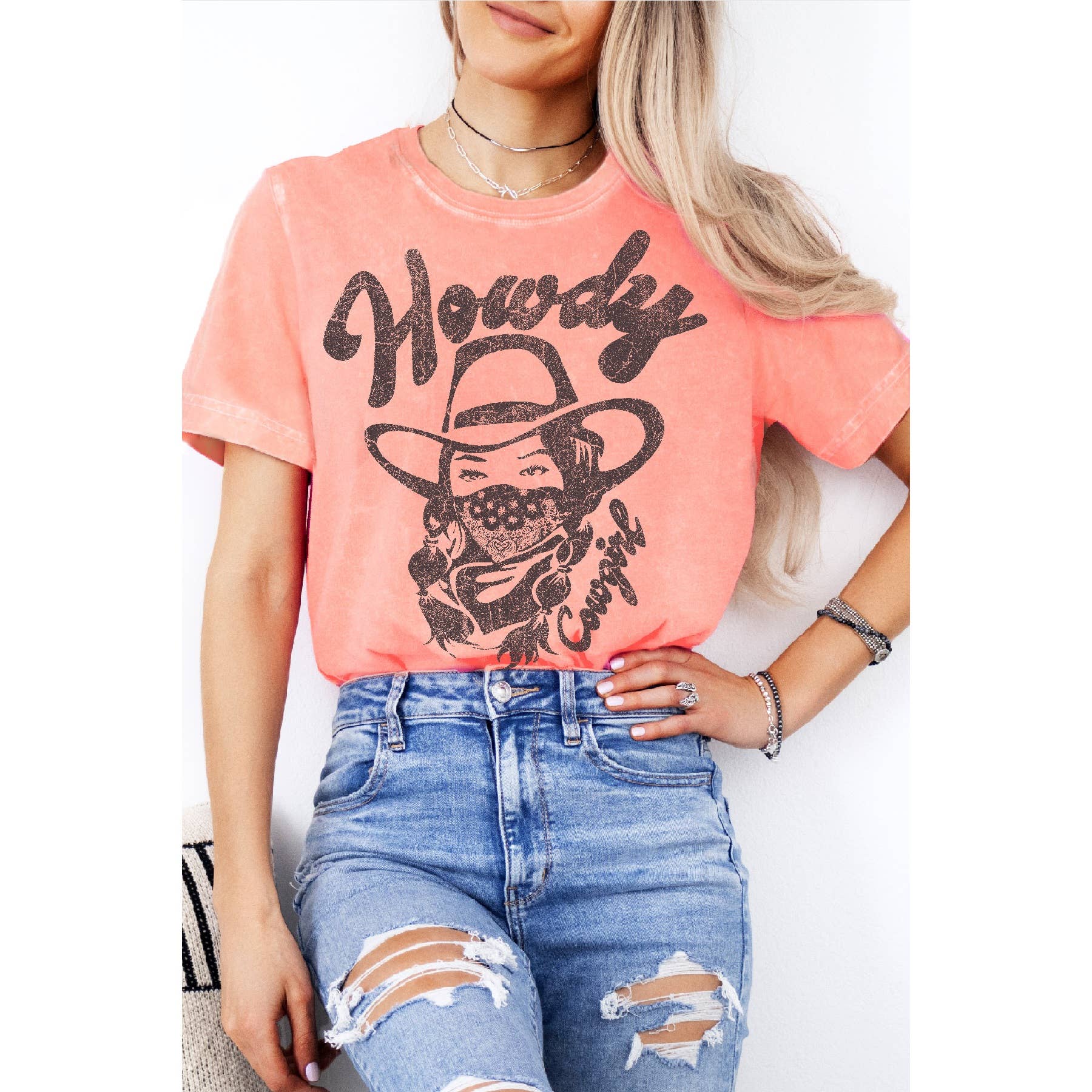 Howdy Cowgirl - Mineral Wash T Shirt