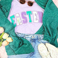 Easter Velvety Chenille Letter Tee