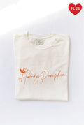 Howdy Pumpkin Graphic Plus Size Mineral Washed Graphic Top