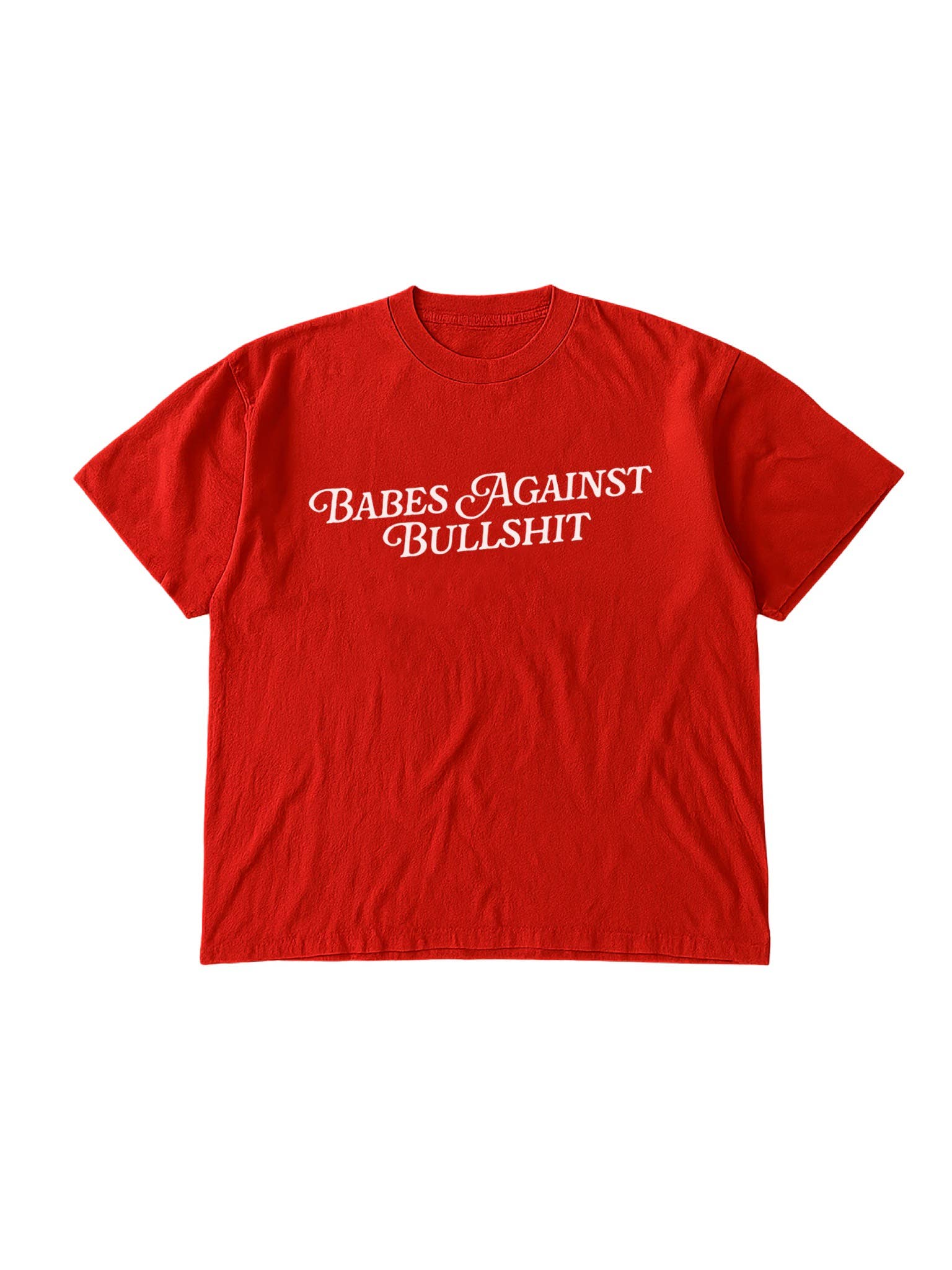 Babes Against Bullshit Feminist Womens Graphic Tee - Red