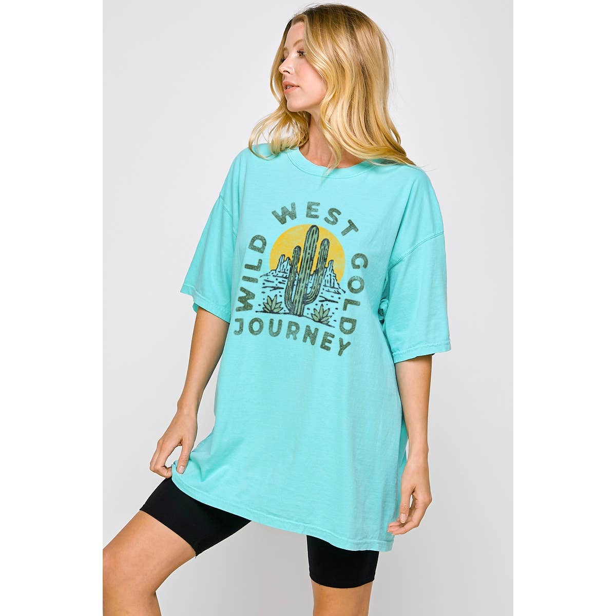 Wild West Gold Journey Graphic Oversized Tee