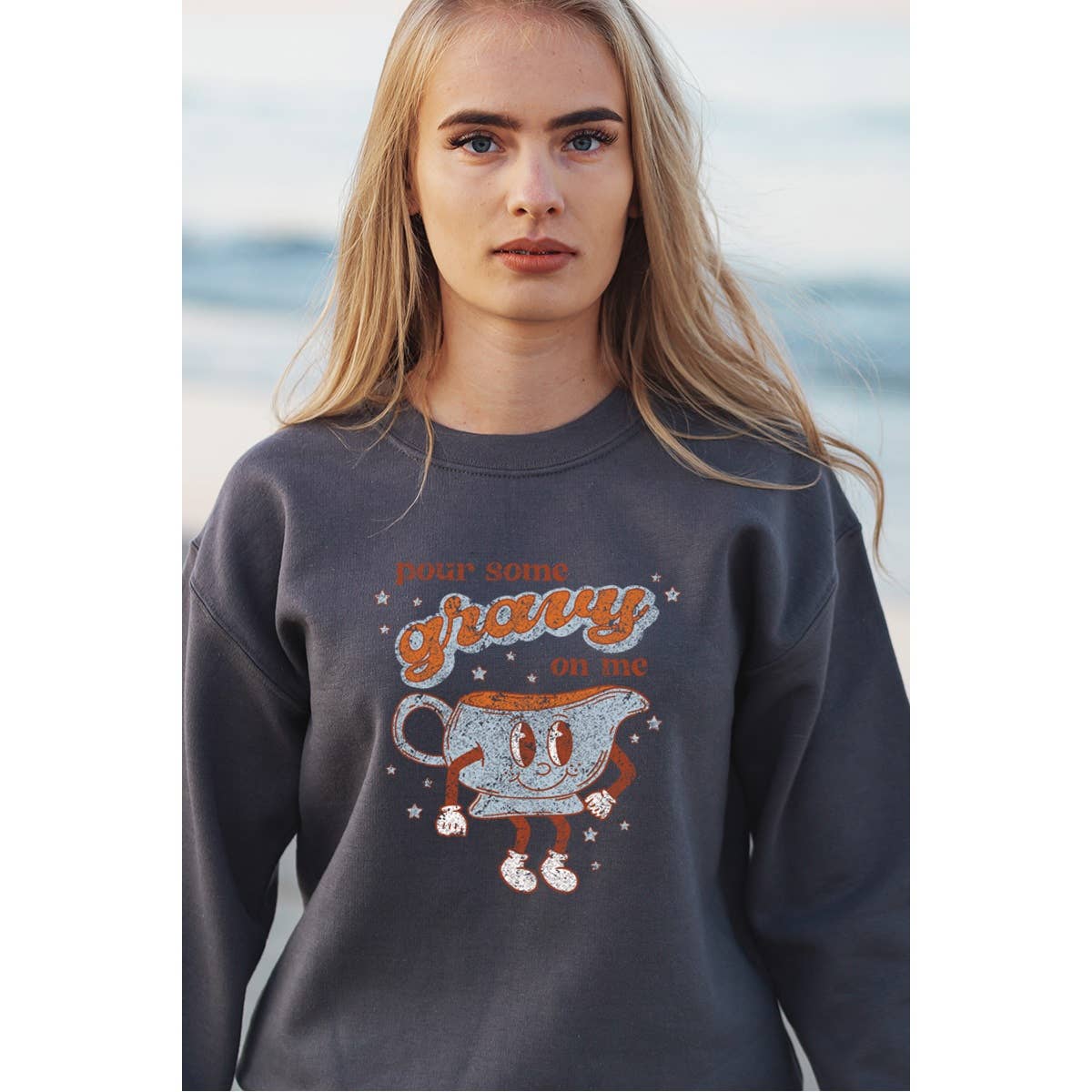 Pour  Some Gravy On Me  Vintage Graphic Sweatshirts