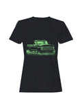 Vintage Truck in Grassland Silhouette Women's T-Shirt