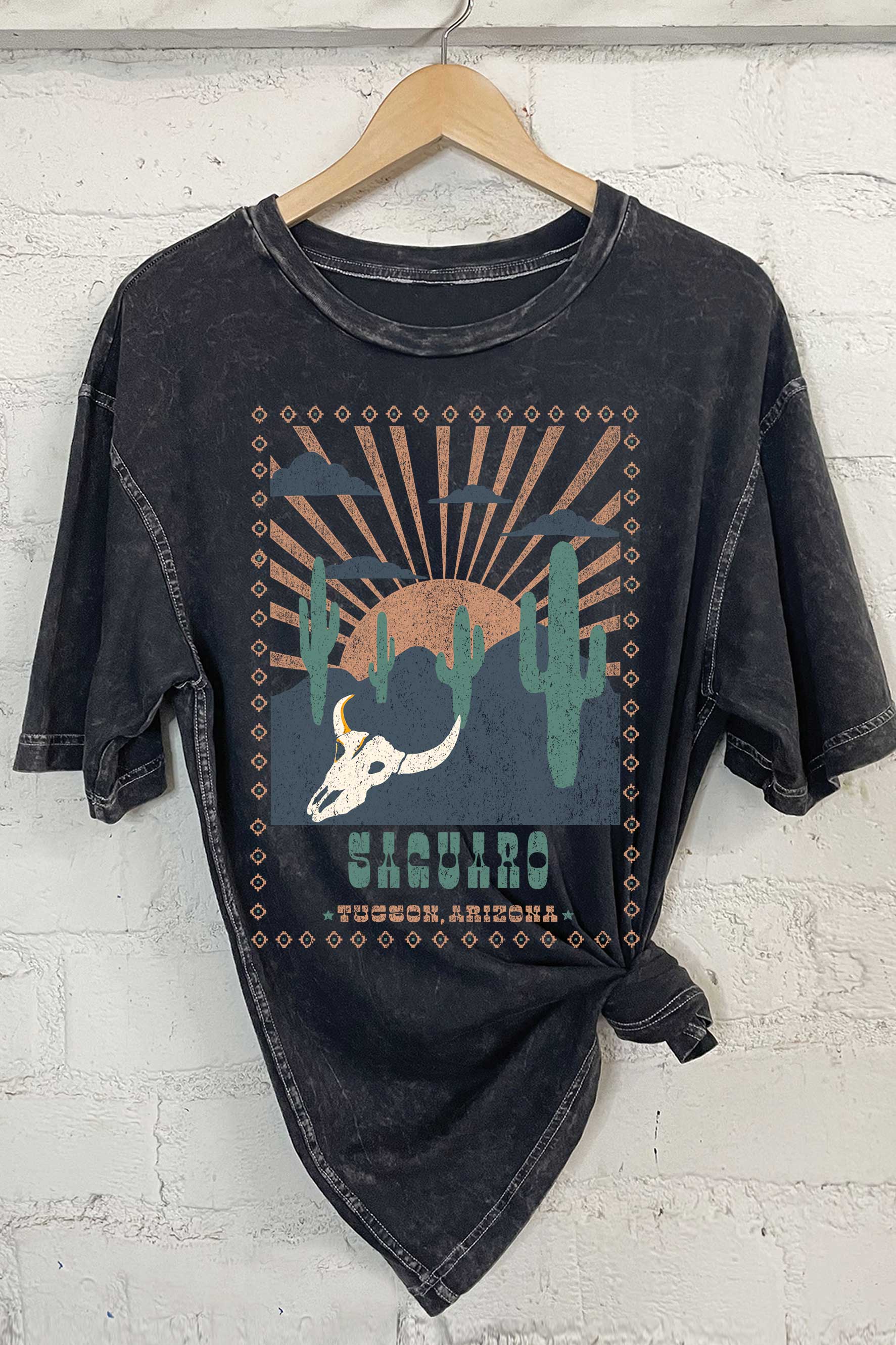 Sacuaro Cactus Graphic Oversized Tshirts