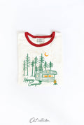 Happy Camper Ringer Graphic Top