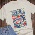 Baseball Home Run Game Day Collage Graphic Tee