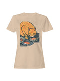 Curious Cat Enjoys Sushi Delight Women's T-Shirt