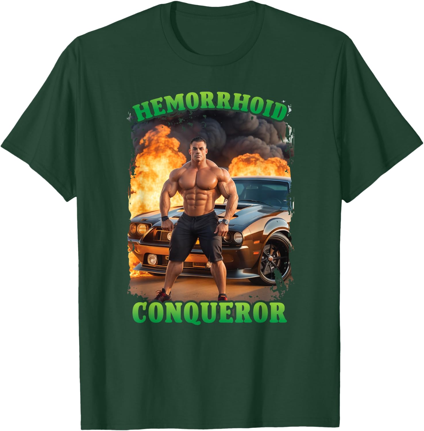 Hemorrhoid Conqueror Funny Saying - DressedForDuty