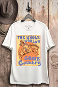 The Whole Worlds Gone Country Graphic Top