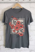 Take Easy Vintage Flower Graphic Tshirts
