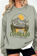 Colorado Mountains Graphic Brushed Sweatshirts